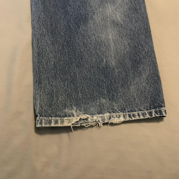 Carhartt Jeans Mens 44x32 Blue B13 DST Original Dungaree Fit Work Denim - Picture 8 of 10